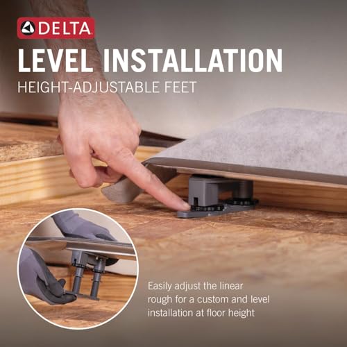 Delta Faucet 24-Inch Linear Shower Drain Wall Edge in Polished Nickel - color: Stainless