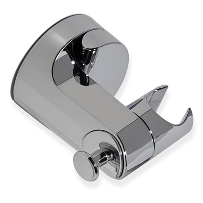 Handheld Shower Head Holder - Enhanced Suction Cup - Large Angle Adjustability - Bathroom Wall Mount Shower Wand Holder (Polished Chrome) - color: Polished Chrome
