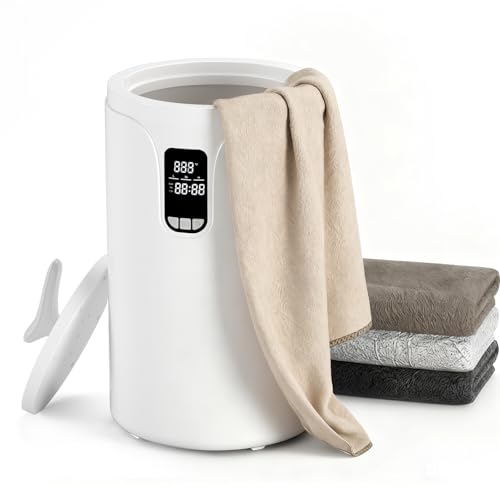 Electactic Towel Warmer, 20L Large Towel Warmers Bucket for Bathroom & Spa, With Timer & Reservation Function, 3 Temperature Adjustable, LCD Screen, Fits Blankets, Bathrobes, PJ's for Home, Gym, Salon - style: LCD Display+Detachable Lid