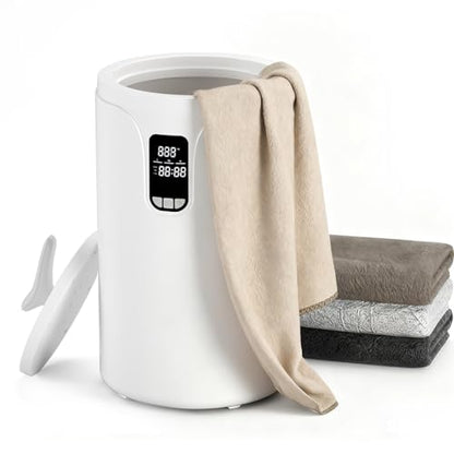 Electactic Towel Warmer, 20L Large Towel Warmers Bucket for Bathroom & Spa, With Timer & Reservation Function, 3 Temperature Adjustable, LCD Screen, Fits Blankets, Bathrobes, PJ's for Home, Gym, Salon - style: LCD Display+Detachable Lid