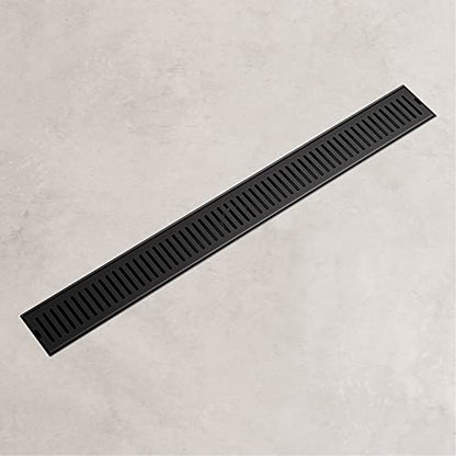 VIGO Elan 24 in. Linear Shower Drain in Matte Black - VG07002MB - color: Matte Black, size: 24 in.