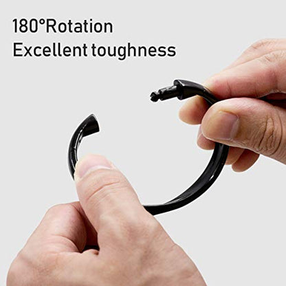 Shower Curtain Rings-12 Pack- Plastic Shower Curtain Hooks O-Shaped Rings Hook Glide Easily on Bathroom Shower Rod(Black)