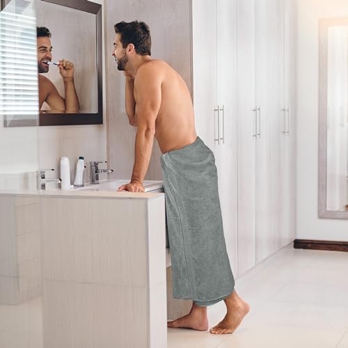 Utopia Towels Luxurious Jumbo Bath Sheet 2 Piece, 600 GSM, 35 by 70 Inches, 100% Ring Spun Cotton, Highly Absorbent and Quick Dry Extra Large Bath Towel, Super Soft Towel, Cool Grey - color: Cool Grey, size: 2 Piece Bath Sheet