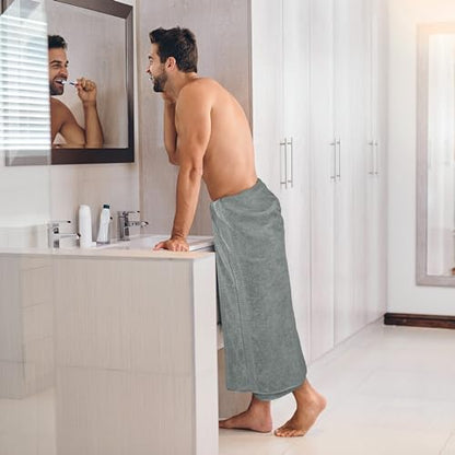 Utopia Towels Luxurious Jumbo Bath Sheet 2 Piece, 600 GSM, 35 by 70 Inches, 100% Ring Spun Cotton, Highly Absorbent and Quick Dry Extra Large Bath Towel, Super Soft Towel, Cool Grey - color: Cool Grey, size: 2 Piece Bath Sheet