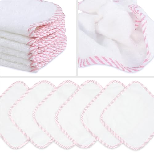 San Francisco Baby Washcloths for Newborn — Rayon from Bamboo Washcloths, Baby Wash Cloths Soft, Wash Cloths for Babies, Baby Wash Cloth — 6 Pieces, Pink - color: Pink
