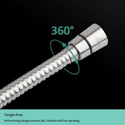 HOMEIDEAS 138 inches Shower Hose, 11.5 feet Extra Long 304 Stainless Steel Handheld Shower Head Hose Replacement, Flexible Hose Extension - size: 138 Inch