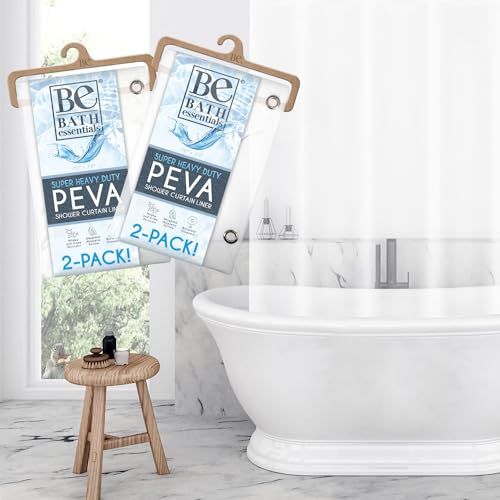 Shower Curtain Liner - Heavy Duty 6 Guage PEVA - Built in 3 Weighted Magnets - 12 Aluminium Grommets (2, Frosted, 72" x 72") - color: Frosted