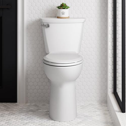 American Standard 215TA104.020 Cadet PRO Two-Piece Toilet, Seat not Included, Extra Tall Height, Left-Hand Trip Lever, 12-Inch Rough, Elongated Front, White, 1.28 GPF (Pack of 2) - size: 12" rough-in (Pack of 2)
