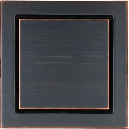 RANDOM Oil Rubbed Bronze Shower Drain Square with Removable Tile Insert Shower Drain Cover and Hair Strainer SUS 304 Stainless Steel 6 inch Shower Floor Drain - color: D-oil Rubbed Bronze-6″ Square