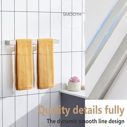 KOKOSIRI Towel Bar Brushed Nickel Bath Towel Hanger Holder 16-Inch Kitchen Rack Stainless Steel for Bathroom Hardware Wall Mount, 1 Pack B4008BR-L16 - color: Brushed Nickel, size: 16-Inch