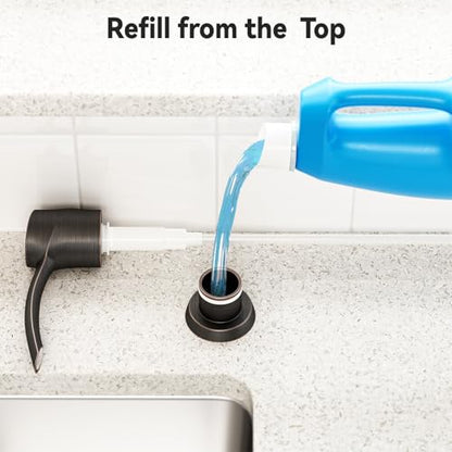 Kitchen Sink Soap Dispenser，Oil Rubbed Bronze Built-in Dispenser, ABS Dispenser Pump with 47”Extension Tube, No More Messy Refills(No Bottle) - color: Oil Rubbed Bronze, style: 47'' Tube