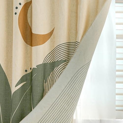Laurel Archway Linen Boho Shower Curtain Set with Liner,72" Wx72 L | Double Layer Shower Curtain Waterproof Fabric with Zippered Removable PEVA Liner,Boho Shower Curtain for Bathroom,Free Hooks - color: Arch