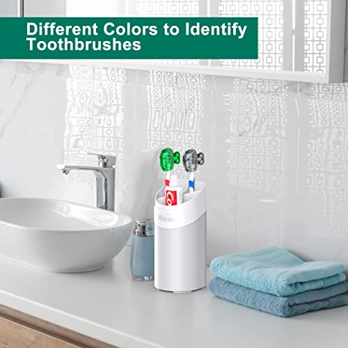 Mspan Electric Toothbrush Cover Cap: Brush Head Protector Cute Plastic Clip Pod - Toothbrush Travel Case for Traveling & Home - 4 Packs - color: Orange, Green, Grey, Black