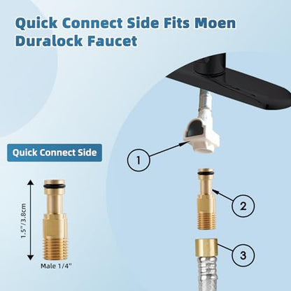 Universal Kitchen Sink Spray Attachment/Hose/Holder Set, Oil Rubbed Bronze | NSF/ANSI/CAN 372 Certified, Compatible with Moen/Delta Faucet, Kitchen Side Sprayer, Kitchen Sink Faucet Sprayer Replacement - color: Oil Rubbed Bronze, style: Sprayer Head/Hose/
