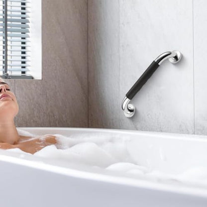 2 Pack Grab Bar Rail Anti-Slip Bathroom Shower Grab Bars for Seniors Elderly Wall 12inch Stainless Steel Safety Handicap Handle Bath Bathtub Toilet Rail