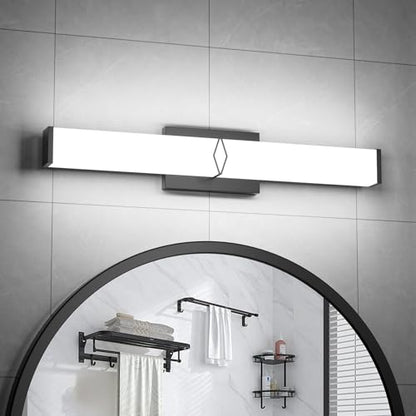 LED Bathroom Vanity Light,24inch Dimmable,25W 2700LM,5700K,ETL,BK | Integrated LED Modern Bathroom Light Fixtures,Matte Black Vanity Lighting Fixture Over Mirror,Wall Lights,ETL Certified - color: 5700K, size: 24in-5700k