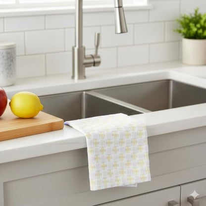 100% Cotton Washcloths 12x12 in, Yellow (6 Pack) - color: Yellow
