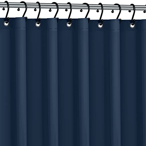 No Smell Shower Curtain Liner 72x72 Navy - PEVA Plastic Shower Curtain for Bathroom, PVC-Free Waterproof Navy Blue Shower Liner with Metal Grommets and Magnet-Weighted Bottom Hem - Washable Liner - color: Navy