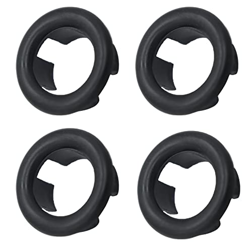 4 Pack Bathroom Basin Sink Round Hole Trim Overflow Cover Rings Hole Insert in Cap Hollow Ring Triangle for Hole Diameter Replacement Ceramic Pots for Home,Sink,Bathroom,Kitchen (Black) - color: 4 Pcs Black