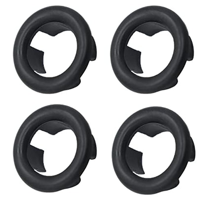 4 Pack Bathroom Basin Sink Round Hole Trim Overflow Cover Rings Hole Insert in Cap Hollow Ring Triangle for Hole Diameter Replacement Ceramic Pots for Home,Sink,Bathroom,Kitchen (Black) - color: 4 Pcs Black