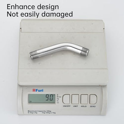 Joyrain Shower Arm with Flange, 304 Stainless Steel Extension Pipe for Fixed Shower Head, Wall-Mounted (6 inch and 8 inch Options) (Chrome, 8 inch) - color: Shower Armm (8-In), size: Chrome