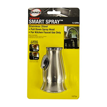 Danco Traditional Smart Spray Kitchen Sink Faucet Pull Down Faucet Spray Head, Stainless Steel, 1-Pack (10724) - color: Brushed Nickel