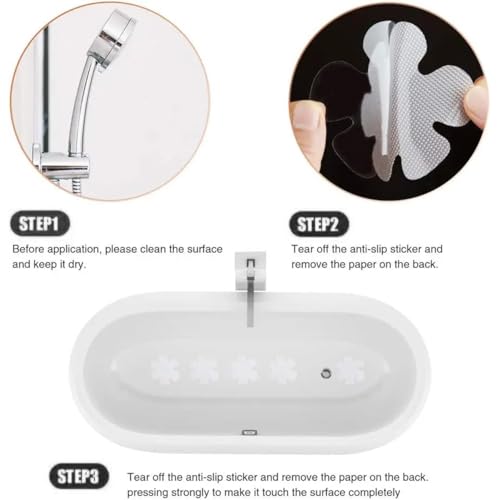 Anti Slip Shower Stickers Adhesive Strips with Scraper for Bathroom Bathtub Shower Floor Stairs 20pcs