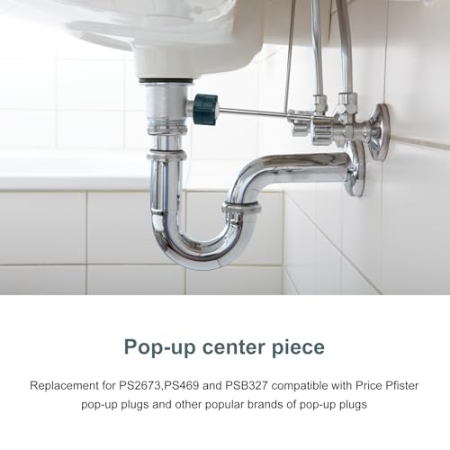 2-Piece Lavatory Pop-Up Drain Assembly Kit – Sink Ball/Pivot Rod Replacement for Bathroom Sink Repair, Fits Other Standard Pop-Up Stoppers (PS2673 Replacement) (2)