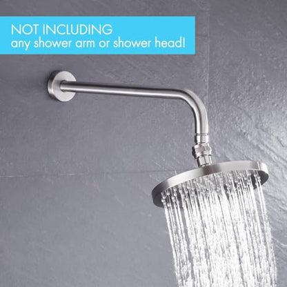 Shower Connector Ball Joint Shower Head Swivel Ball Adapter Brass Adjustable Shower Arm Extension Universal Component Brushed Nickel - color: Brushed Nickel
