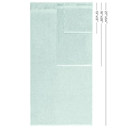 American Veteran Towel, 100% Cotton Turkish 6 Piece Towel Set, Luxury Towels Set of 6 for Bathroom Essentials, 2 Bath Towel 2 Hand Towel 2 Washcloth, Mint Green - color: Mint, size: XL 6PC