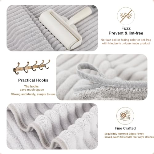 3-Piece Hand Bath Towels 14 X 29.6 Inchs, Quick-Dry Microfiber Washcloths with Hanging Loop, Soft & Absorbent Face Towels for Bathroom Kitchen Gym Travel - color: 3grey