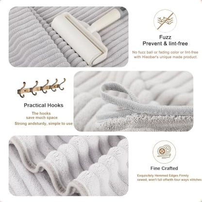 3-Piece Hand Bath Towels 14 X 29.6 Inchs, Quick-Dry Microfiber Washcloths with Hanging Loop, Soft & Absorbent Face Towels for Bathroom Kitchen Gym Travel - color: 3grey