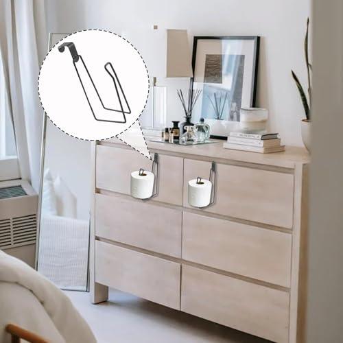 Toilet Paper Holders, Over The Tank Toilet Paper Holder Stand, Bathroom Metal Toilet Paper Holder Dispenser Reserve for Bathroom Storage and Organizatioz - color: Matte Black