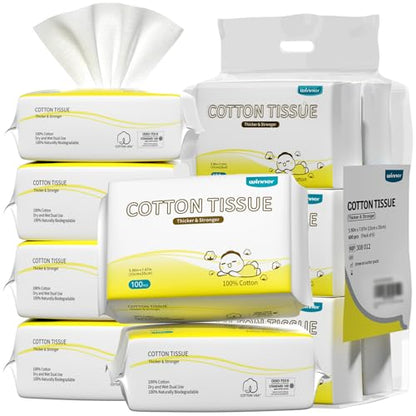 Winner Baby Dry Wipes, 100% Cotton, 600 Count (Pack of 6) | Soft and Gentle, Hypoallergenic, Unscented, Wet or Dry Use, Diaper Changes, Mealtime Cleanup - size: 100 Count (Pack of 6)