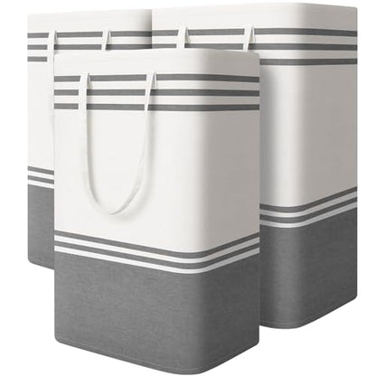 3 Pack Large Laundry Baskets, Laundry Hampers, Freestanding Waterproof Collapsible Clothes Bag with Extended & Reinforced Handles - Clothes Basket for Dorm, Bathroom, Home (88L) - size: 3 x 88L
