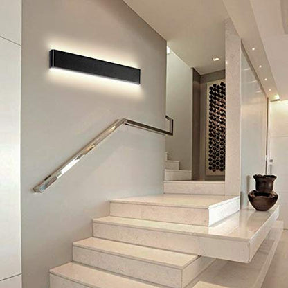Ralbay 30W Bathroom Light Fixture 32.67 inch Vanity Lights Arm Length Wall Light for Bathroom Dressing Room IP44 Waterproof 3900LM Warm White Light 3000K, Black - color: Black-Warm White, size: 32.6 inch