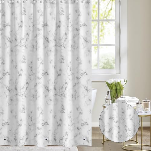 Plastic Shower Liner - Premium PEVA 4G Shower Curtain Liner with Rustproof Grommets and 3 Weighted Magnets, Waterproof Shower Curtains for Bathroom (Cloud Pattern) - color: Cloud Pattern, size: 71"W x 71"L (Pack of 1)