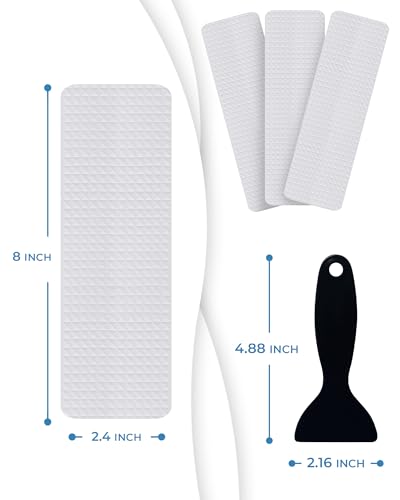 Rectangle and XXL Rectangle – Anti-Slip Shower Stickers, 36 PCS Clear Adhesive Safety Strips