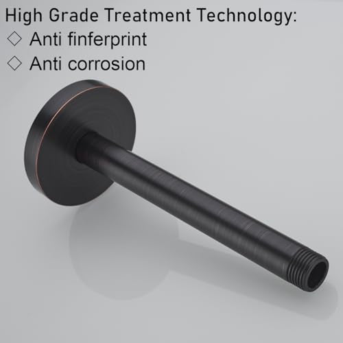RANDOM 8 Inches Ceiling Mount Shower Arm with Flange,Oil Rubbed Bronze.RD91038-8-ORB - color: 8″Oil Rubbed Bronze(Round Flange)