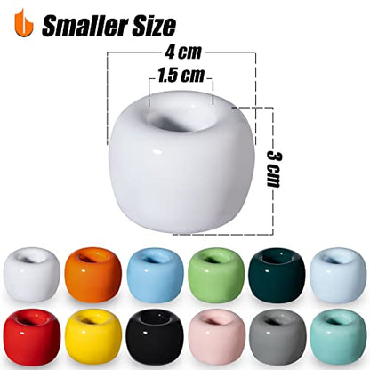 Urbanstrive Sleek Mini Ceramics Toothbrush Holder Stand for Bathroom Vanity Countertops (1-Pack White) - color: 1-pack White