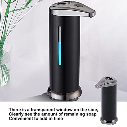 250ml Soap Dispenser, Automatic Soap Dispenser Touchless Touchless Hand Soap Dispenser for Home Bathroom Kitchen School Hotel (Black) - color: Black