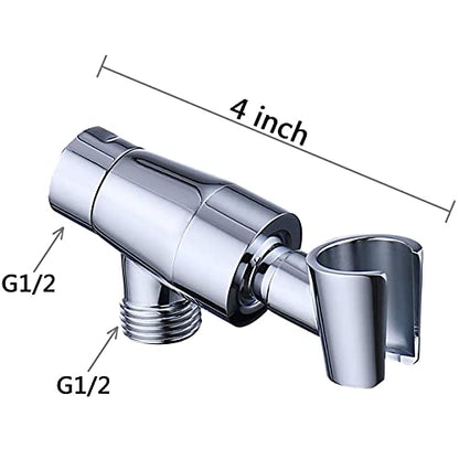 Shower Arm Holder for Handheld Shower Head, Adjustable Mount Bracket, G 1/2 3-Way Shower Arm Adapter with Swivel Ball,Universal Mount,Full copper arm - color: Full copper arm