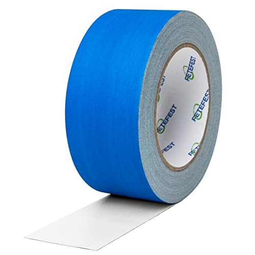 Gaffers Tape Blue Heavy Duty, 2" by 30 Yards, Professional Grade Gaffer Tape, Non-Reflective, No Residue, Hand Tear, Self-Adhesive, Multiple Purposes (Blue, 2 inches x 30 Yards) - color: 2" Blue (1 Roll)