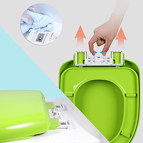 White Quick Release Toilet Seat with Easy Clean Polypropylene Material in Green, Purple, Blue, Sky Blue - One Size - color: Sky Blue