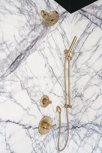 Delta Faucet Compel Slide Bar Hand Held Shower with Hose, Gold Handheld Shower Head, Slide Bar Hand Shower, Gold Handheld Shower, Detachable Shower Head, Champagne Bronze 7085-CZ - color: Champagne Bronze