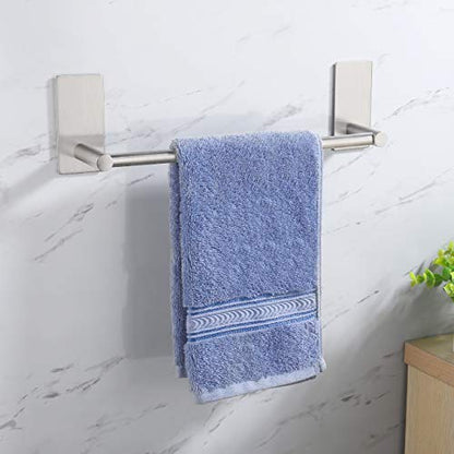 KES 12-Inch Self Adhesive Single Towel Bar Towel Hanger Wall Mount No Drill Bathroom Lavatory SUS304 Stainless Steel Brushed Finish, A7000S30-2 - color: Grey (Brushed Finish), size: 12 Inch
