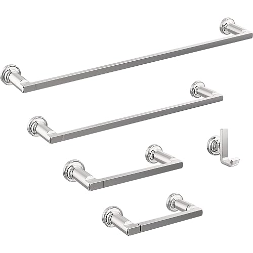 DELTA FAUCET 78908 Tetra 8 in. Hand Towel Bar Bath Hardware Accessory in Polished Chrome (Pack of 3) - color: Polished Chrome, size: 8 inch (Pack of 3)