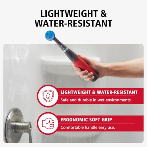 Rubbermaid Reveal Power Scrubber 18-Piece Kit, Cordless Electric Battery Powered Scrub Brush, Water Resistant, for Home/Kitchen/Bathroom/Grout/Tile/Shower/Tub - style: 18-Piece Kit