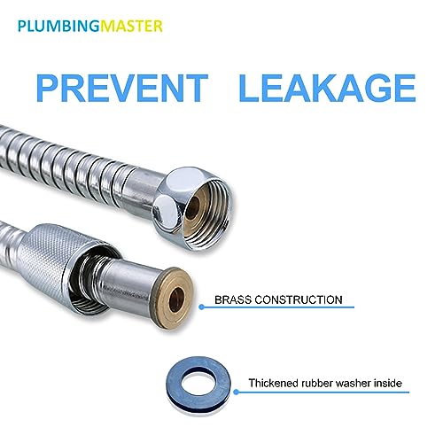 79 Inches Stainless Steel Handheld Shower Head Hose Replacement with Brass Nut Long Fexible Shower Hose Extension - size: 79 inch(1pcs)