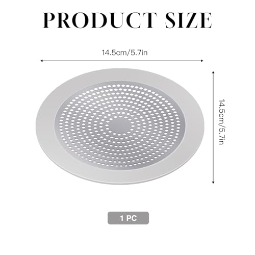 Shower Drain Hair Catcher - Stainless Steel Drain Hair Catcher, 5.7in Wide Rim for Strong Bathtub Adhesion, Easy to Clean, Prevents Clogs, Ideal for Homeowners, Renters, Parents & Pet Owners